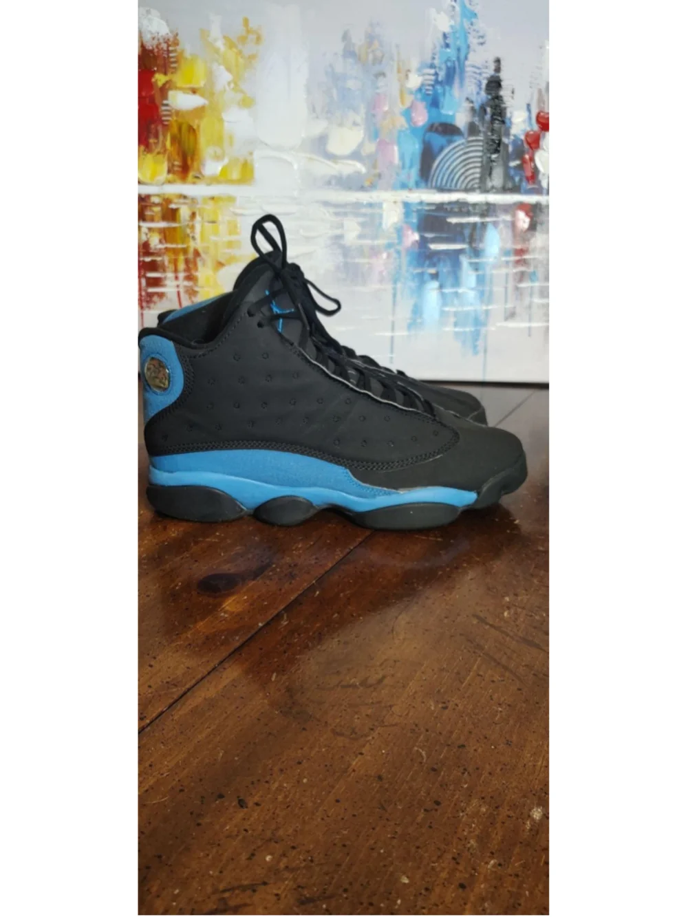 Air Jordan 13 Retro Shoes Mens Size 11 Black Blue Basketball Sneakers 414571-030